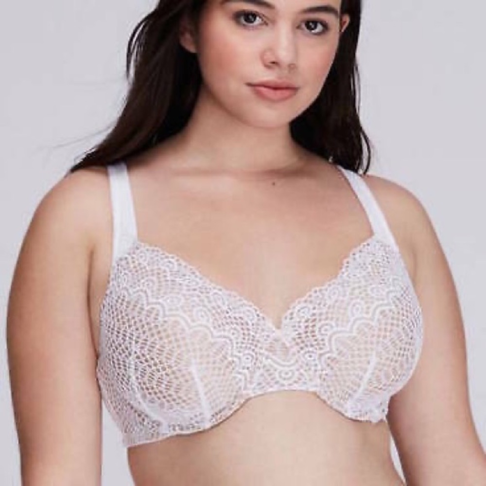 CACIQUE | Modern Linear Lace Unlined Full Coverage